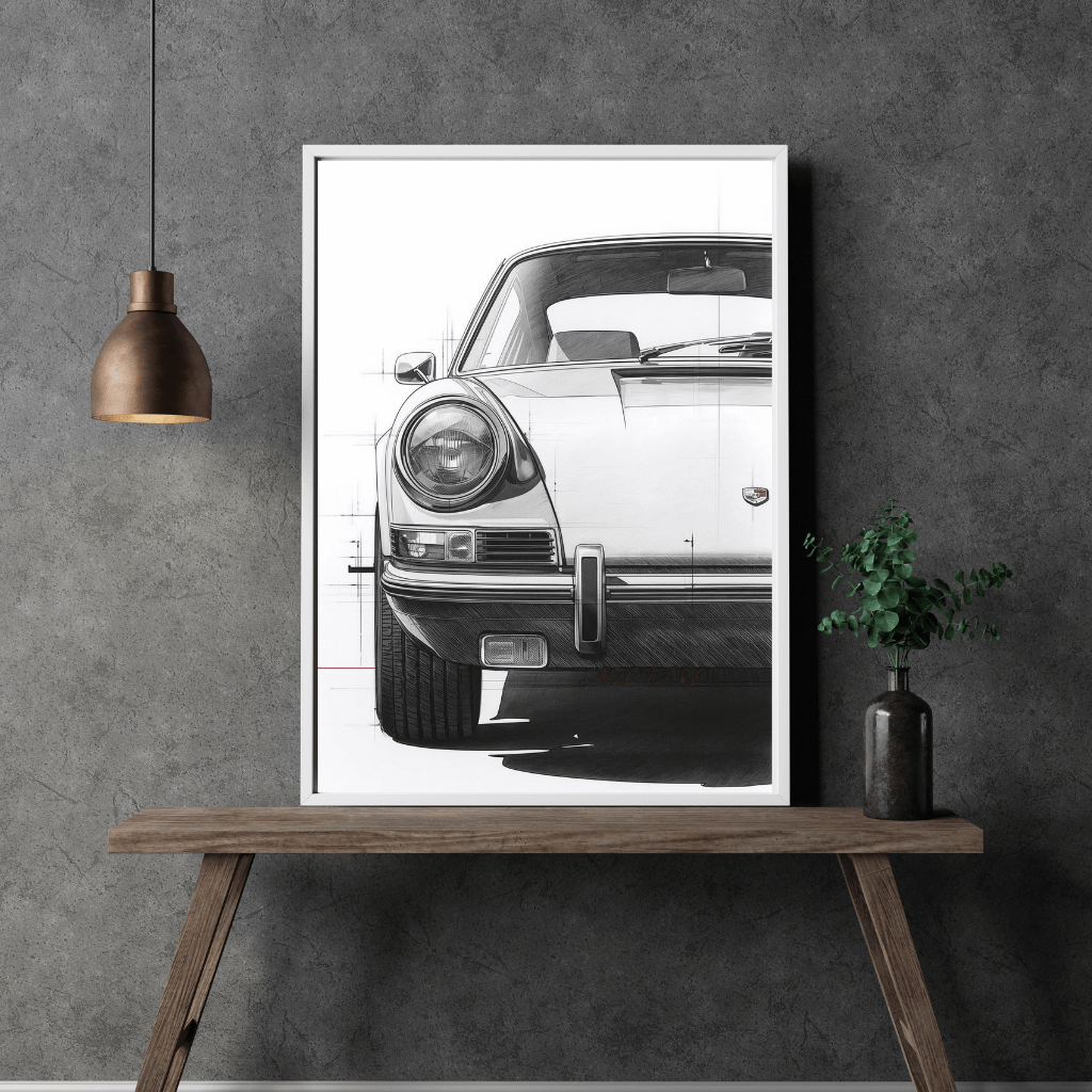 Porsche 911 G-Modell Kunstdruck 3er-Set – Premium Poster-Kollektion A4, stilvolles Wandbild eines Porsche 911.