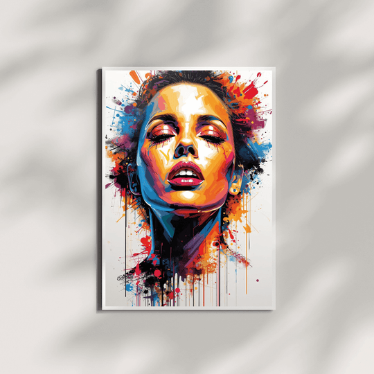 Pop Art Poster A4 Neon Soul – Limitierter Kunstdruck 2er Set (150 Stück) mit leuchtenden Farben und modernem Design.