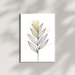 Botanische Kunstdrucke im Set – Minimal Line Art Blätter | Eigenes Design, Made in Germany – feine Linien und natürliche Formen.