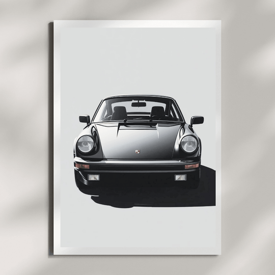 Porsche 911 G-Modell Frontansicht Kunstdruck – Minimalistisches Poster A4