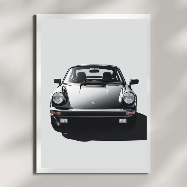 Porsche 911 G-Modell Frontansicht Kunstdruck – Minimalistisches Poster A4