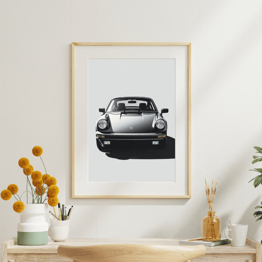 Porsche 911 G-Modell Frontansicht Kunstdruck – Minimalistisches Poster A4