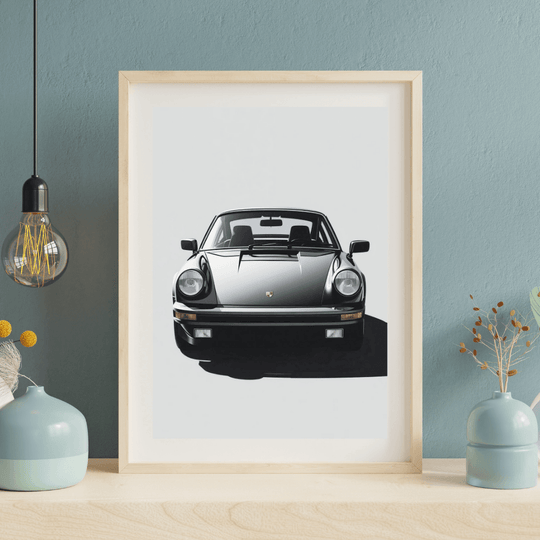 Porsche 911 G-Modell Frontansicht Kunstdruck – Minimalistisches Poster A4