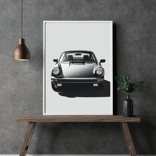 Porsche 911 G-Modell Frontansicht Kunstdruck – Minimalistisches Poster A4