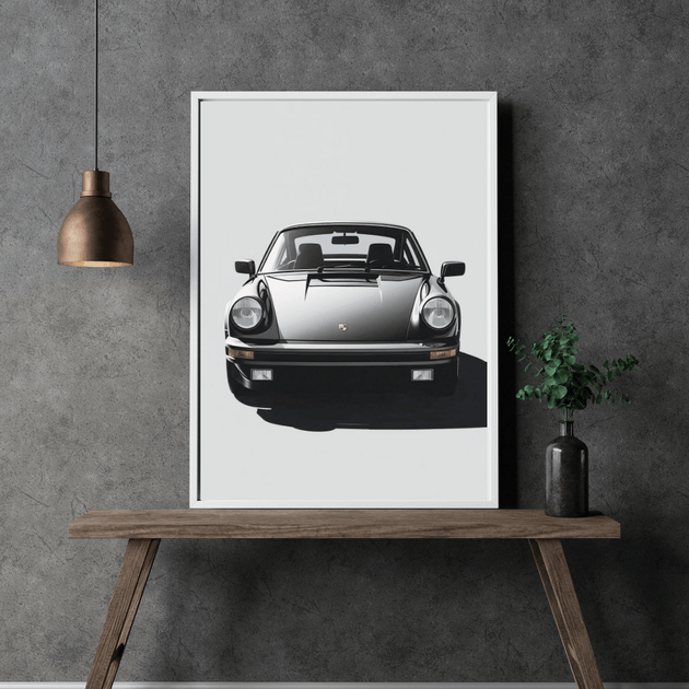 Porsche 911 G-Modell Frontansicht Kunstdruck – Minimalistisches Poster A4