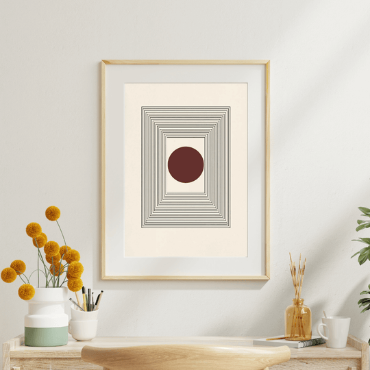 Geometrische Kunstdrucke Minimal Art – modernes Wandbild mit geometrischen Formen und Linien