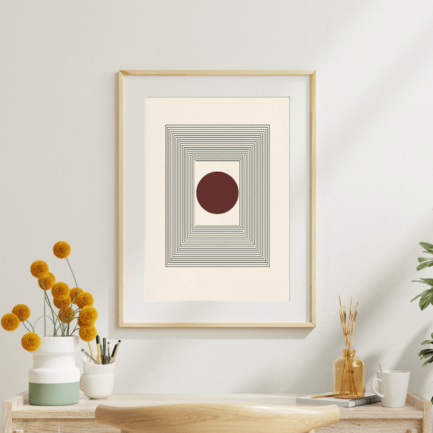 Geometrische Kunstdrucke Minimal Art – modernes Wandbild mit geometrischen Formen und Linien